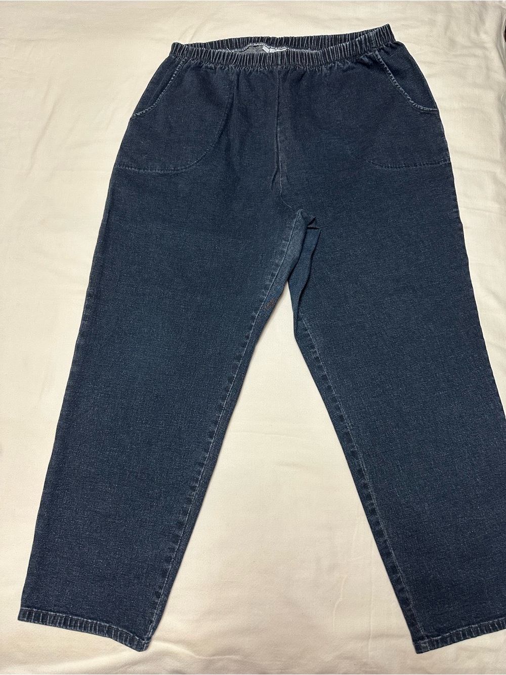Denim & Co. Original Waist Stretch Dark Blue Women's Jeans 1XP